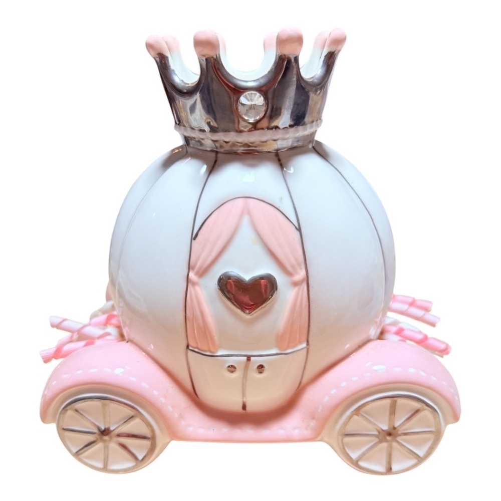 Baby Aspen Ceramic Porcelain Princess Carriage Piggy Bank